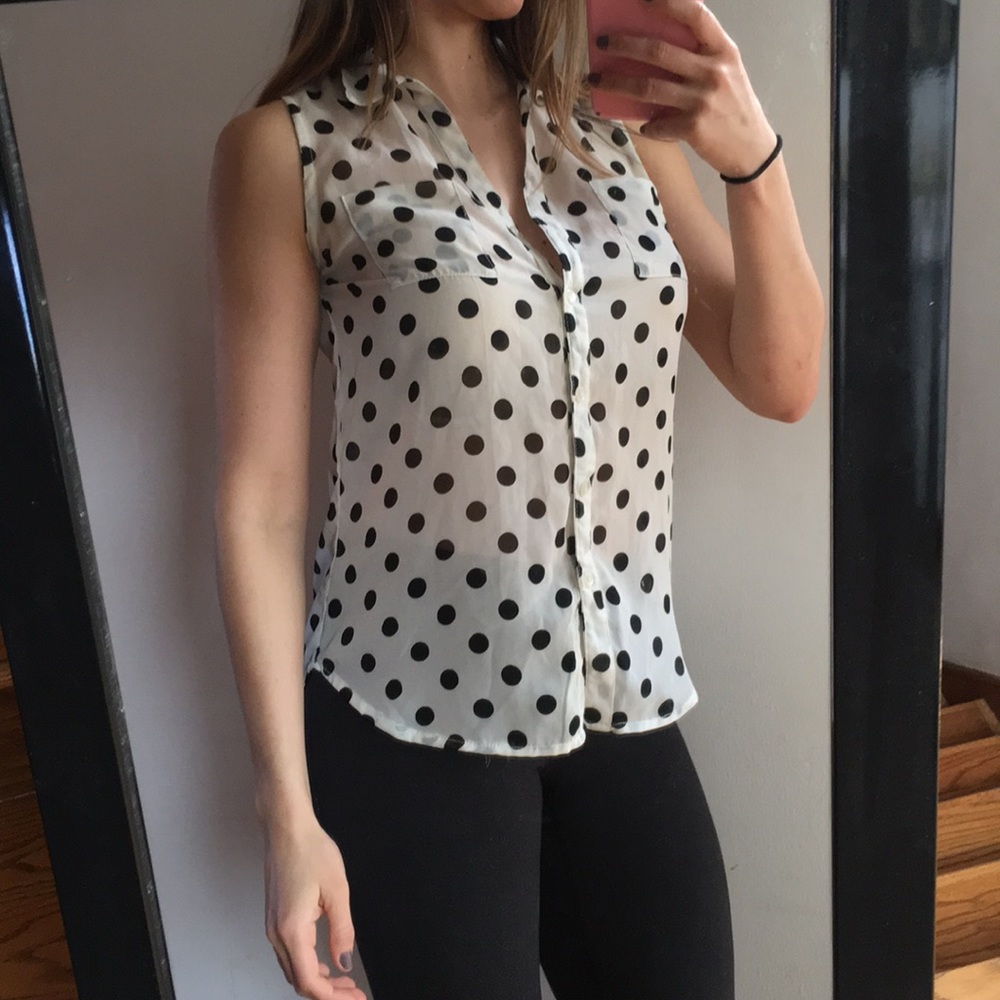 Polka dot dress shirt
